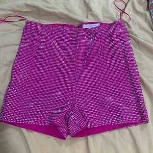 Pink sparkling shorts!